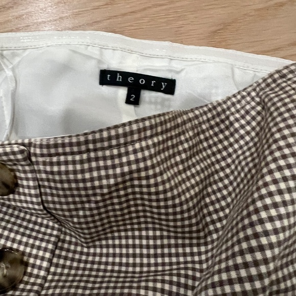 Theory - brown gingham tube mini dress - Size 2 - Picture 2 of 3